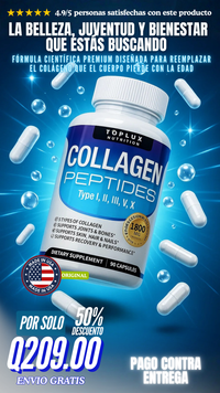 Peptidos de Colageno Multi-Tipo (Tipo I, II, III, V & X) – Belleza & Rejuvenecimiento