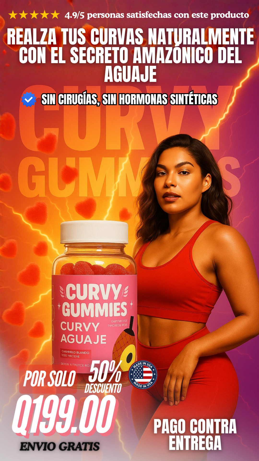 Curvy Gummies – Curvy Aguaje (60 gomitas) | Realce natural de curvas + apoyo hormonal