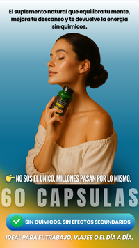 Super Magnesio & Ashwagandha – 600 mg de Magnesio + 400 mg de Ashwagandha | 60 cápsulas veganas