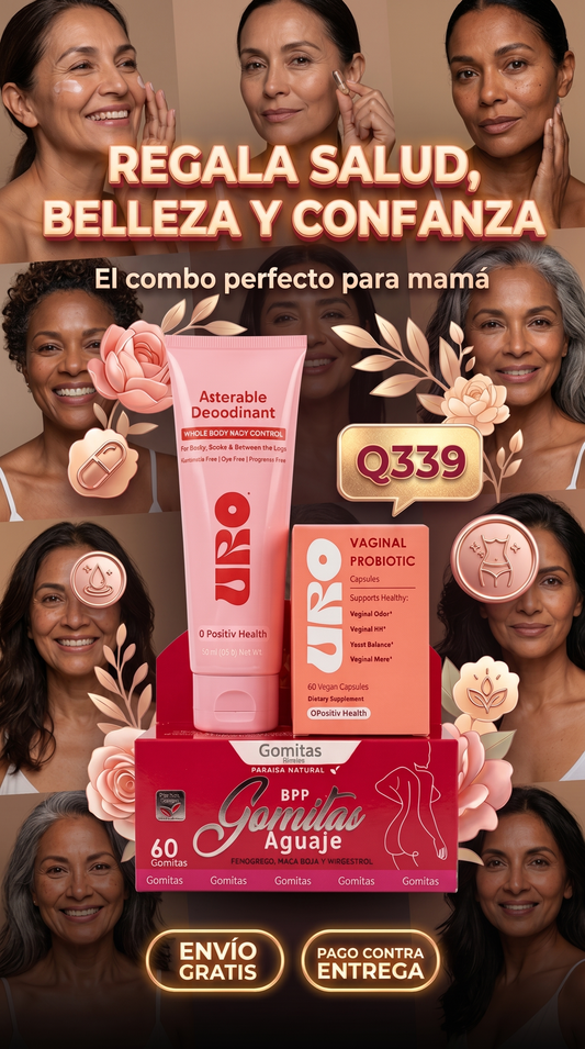 Combo Día de la Madre — Desodorante Corporal + Probiótico Vaginal + Gomitas de Aguaje