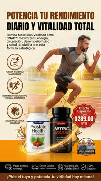 Combo Masculino Vitalidad Total SNAP™ | Energía, Óxido Nítrico, Rendimiento Deportivo y Salud Prostática 💪🔥